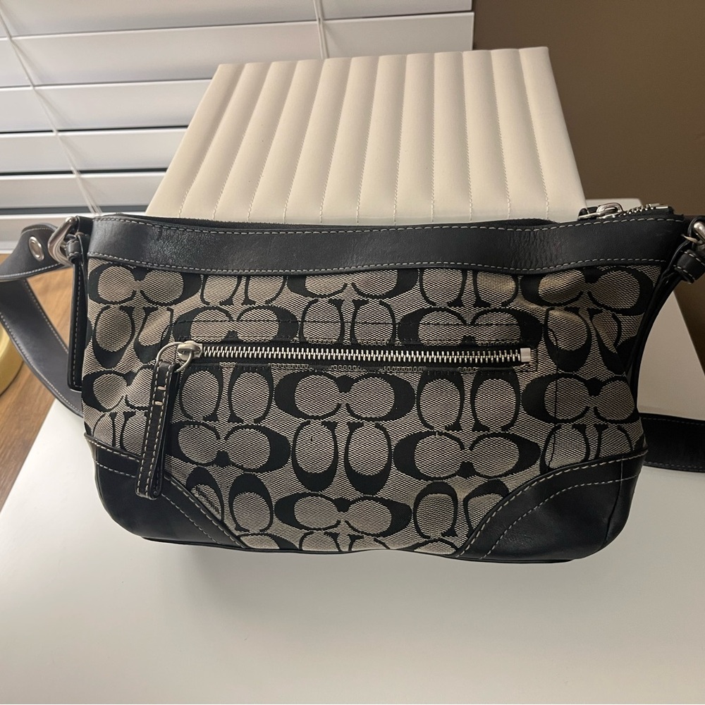 Coach Black and Tan Crossbody Bag